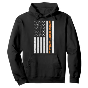 American Flag Basketball Hoodie Patriotic Sports Lover Gift TS12 Black Print Your Wear