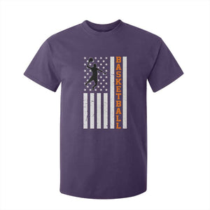 American Flag Basketball T Shirt For Kid Patriotic Sports Lover Gift TS12 Purple Print Your Wear