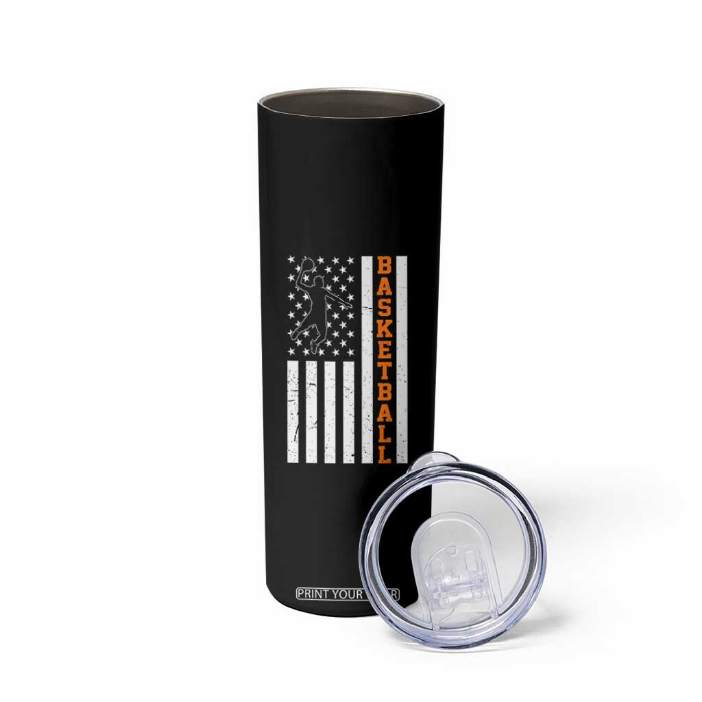 American Flag Basketball Skinny Tumbler Patriotic Sports Lover Gift TS12 Print Your Wear