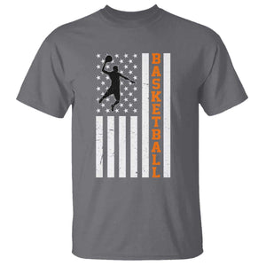 American Flag Basketball T Shirt Patriotic Sports Lover Gift TS12 Charcoal Print Your Wear