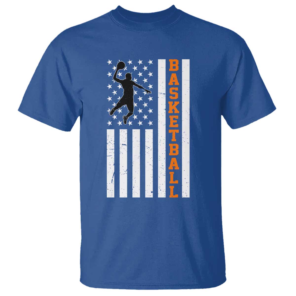 American Flag Basketball T Shirt Patriotic Sports Lover Gift TS12 Royal Blue Print Your Wear