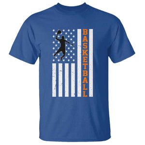 American Flag Basketball T Shirt Patriotic Sports Lover Gift TS12 Royal Blue Print Your Wear