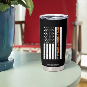 American Flag Basketball Tumbler Cup Patriotic Sports Lover Gift TS12 Print Your Wear