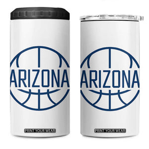 Arizona State Pride 4 in 1 Can Cooler Tumbler Grand Canyon State Basketball Gift TS12 One Size: 16 oz White Print Your Wear