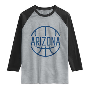 Arizona State Pride Raglan Shirt Grand Canyon State Basketball Gift TS12 Heather Gray Black Print Your Wear