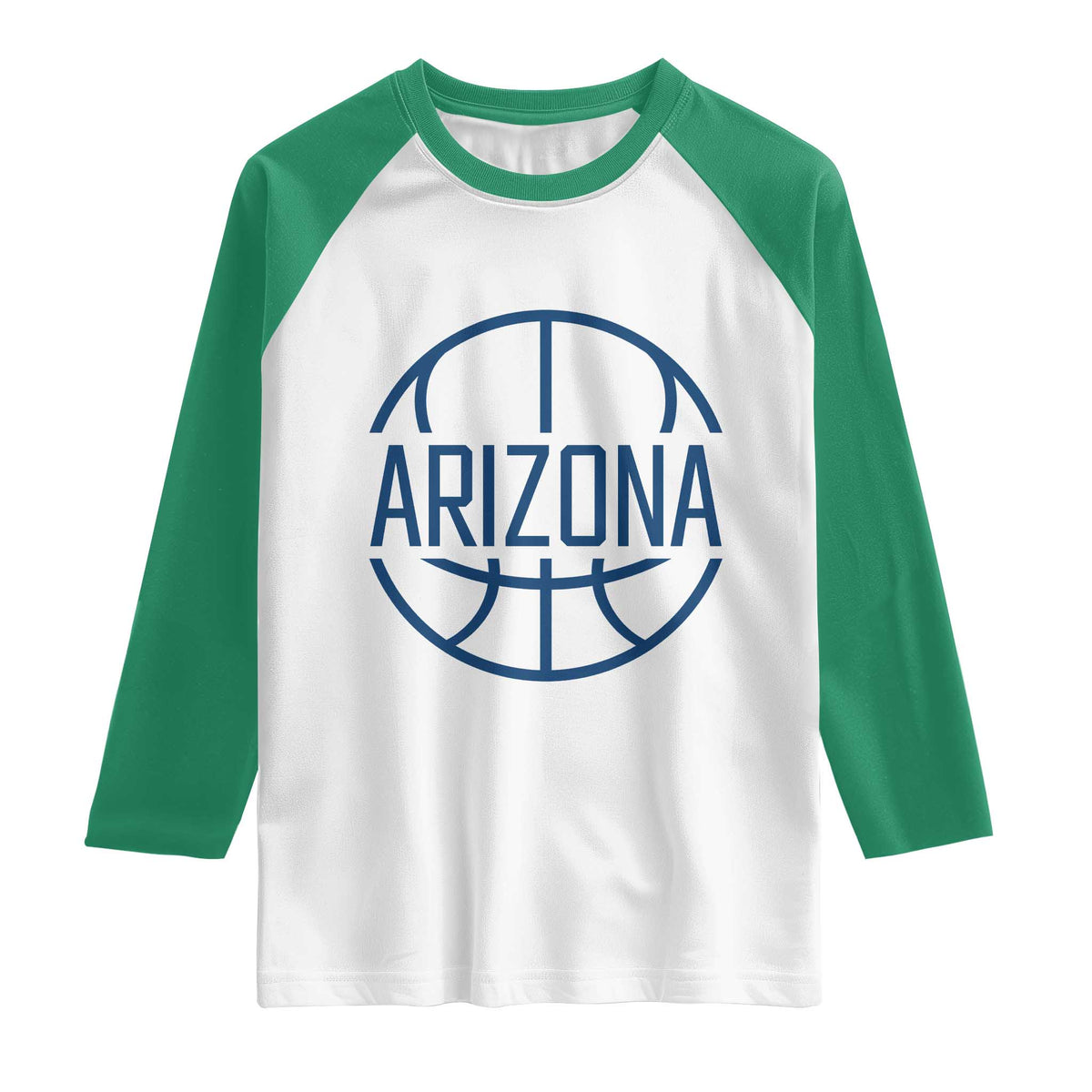 Arizona State Pride Raglan Shirt Grand Canyon State Basketball Gift TS12 White Kelly Green Print Your Wear