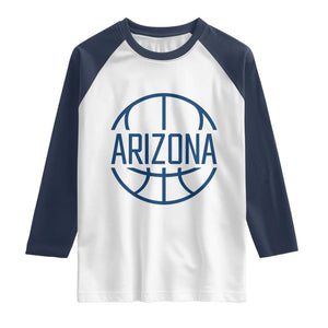 Arizona State Pride Raglan Shirt Grand Canyon State Basketball Gift TS12 White Navy Print Your Wear