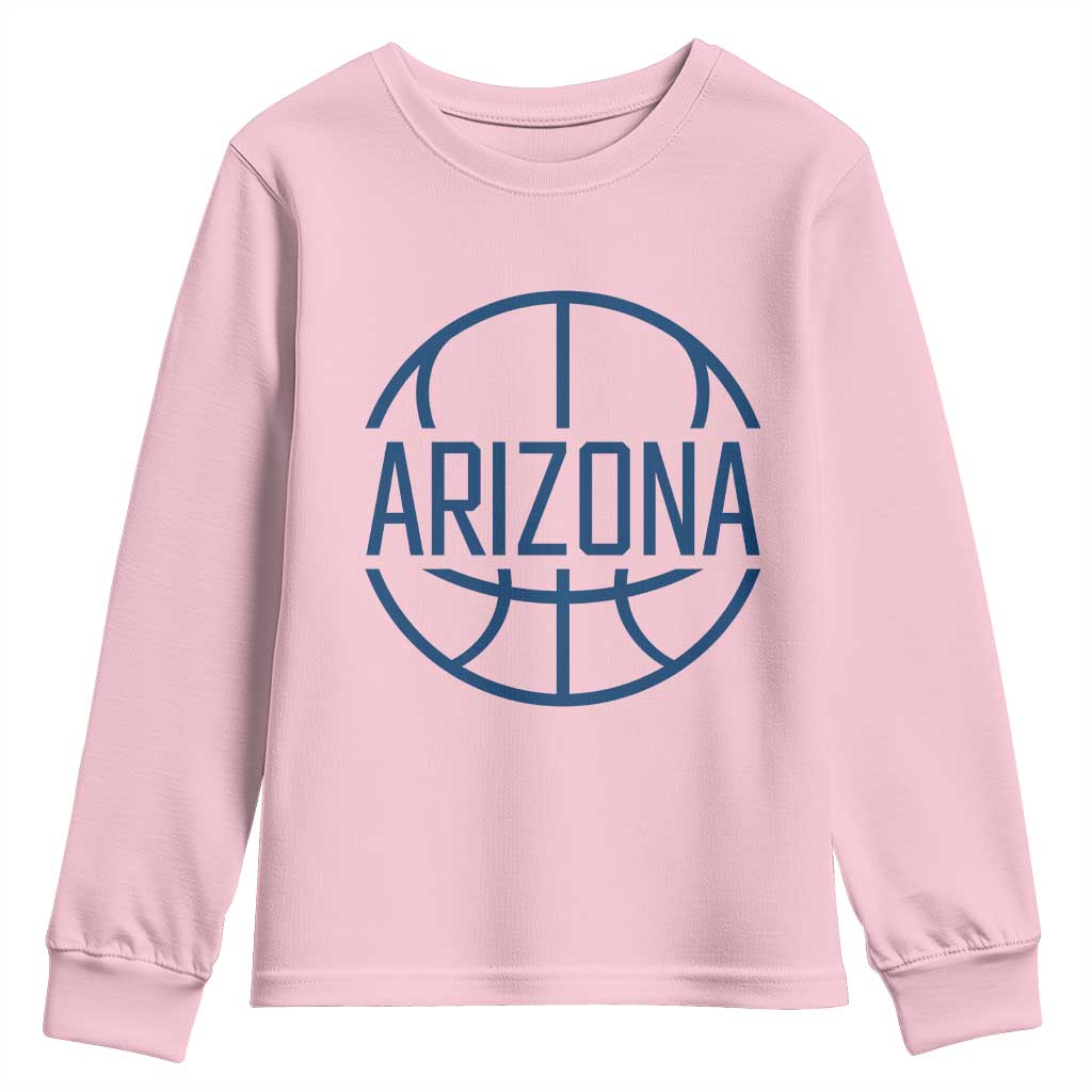 Arizona State Pride Youth Sweatshirt Grand Canyon State Basketball Gift TS12 Light Pink Print Your Wear