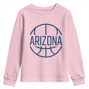 Arizona State Pride Youth Sweatshirt Grand Canyon State Basketball Gift TS12 Light Pink Print Your Wear