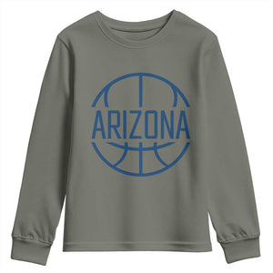Arizona State Pride Youth Sweatshirt Grand Canyon State Basketball Gift TS12 Military Green Print Your Wear