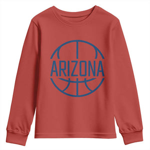 Arizona State Pride Youth Sweatshirt Grand Canyon State Basketball Gift TS12 Red Print Your Wear