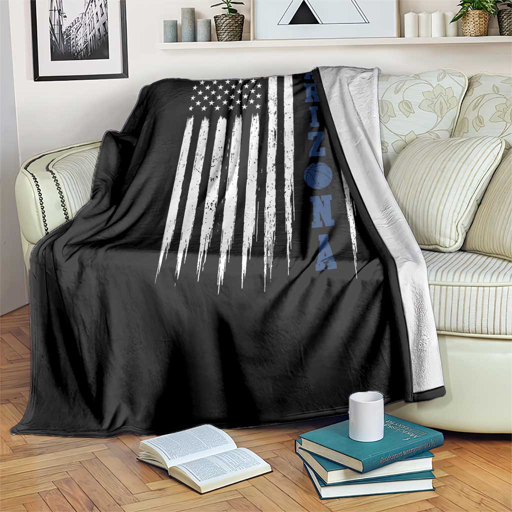Arizona Patriotic Sports Throw Blanket US Flag Basketball Player Gift TS12 Print Your Wear