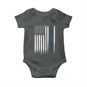 Arizona Patriotic Sports Baby Onesie US Flag Basketball Player Gift TS12 Dark Heather Print Your Wear