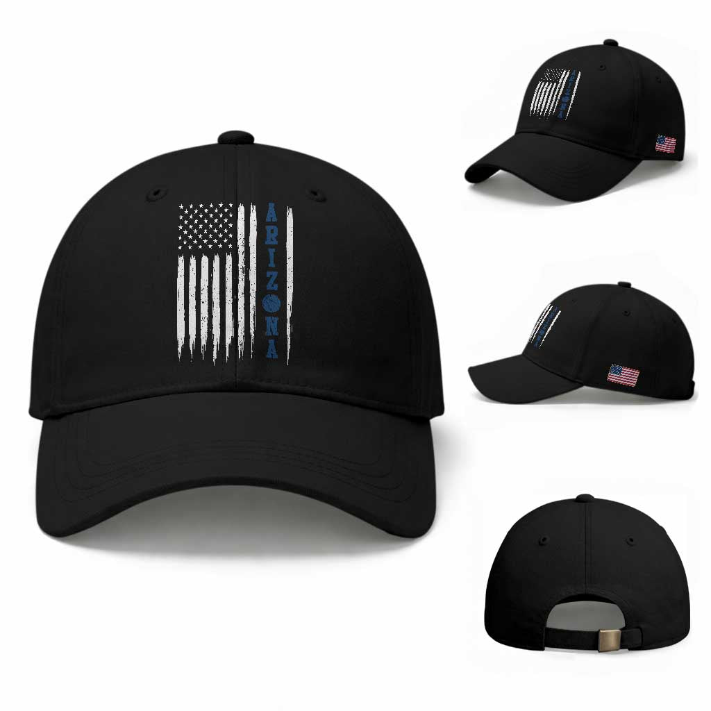 Arizona Patriotic Sports Baseball Cap US Flag Basketball Player Gift TS12 Baseball Cap Universal Fit Black Print Your Wear