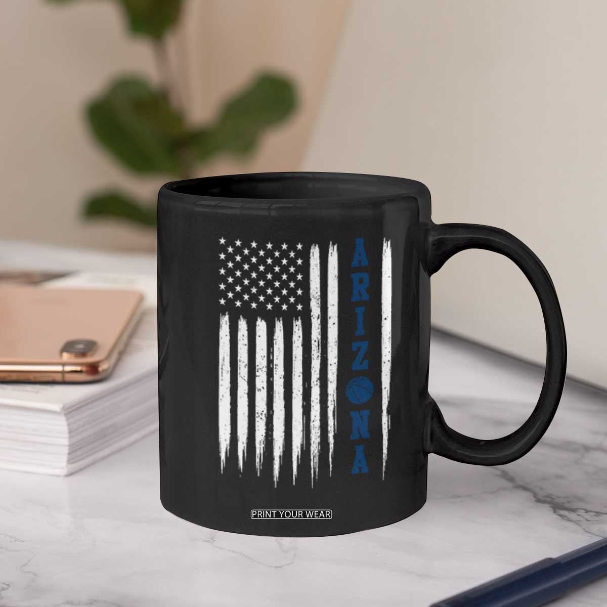 Arizona Patriotic Sports Coffee Mug US Flag Basketball Player Gift TS12 Print Your Wear