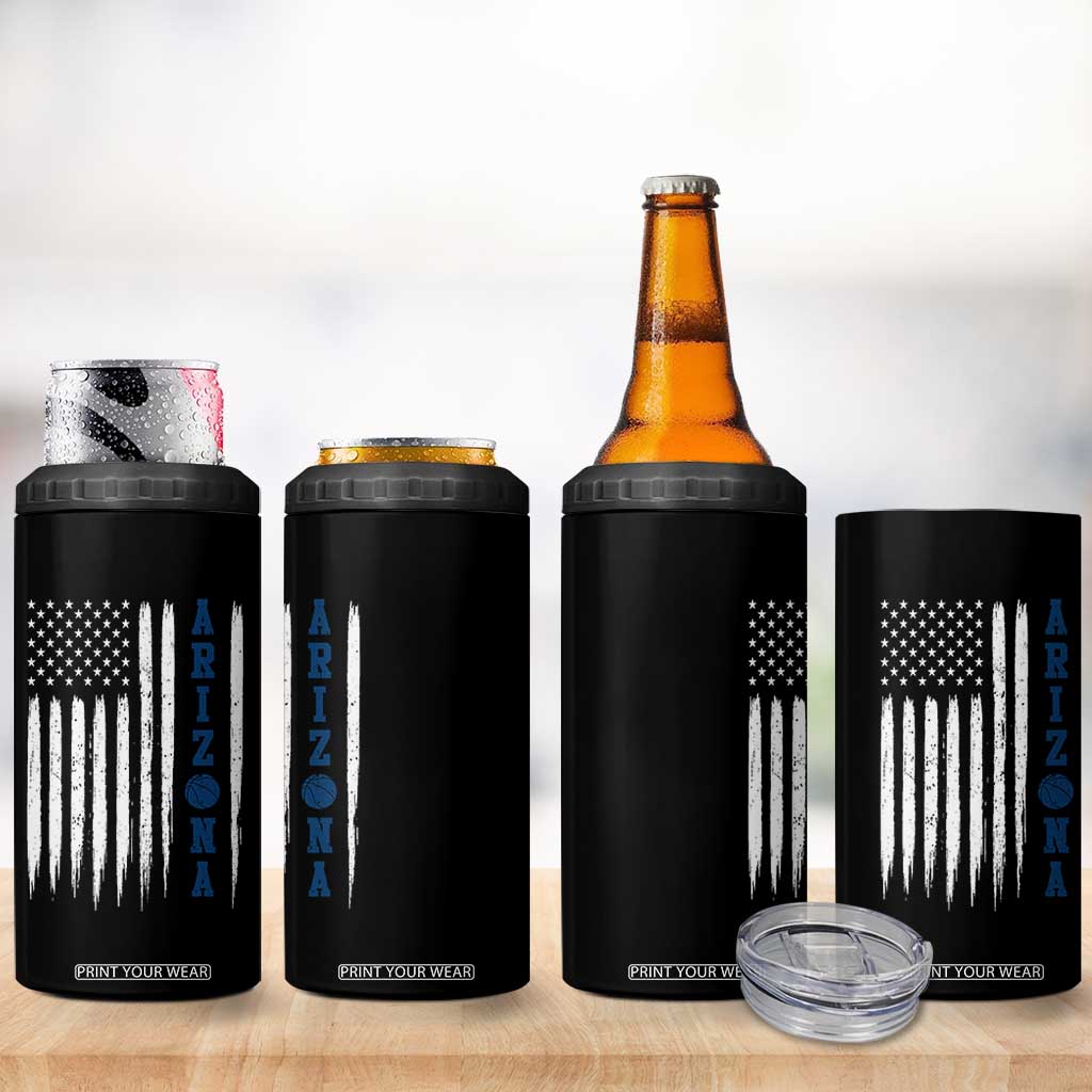 Arizona Patriotic Sports 4 in 1 Can Cooler Tumbler US Flag Basketball Player Gift TS12 Print Your Wear