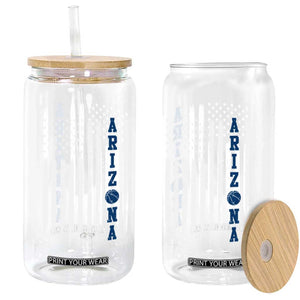 Arizona Patriotic Sports Glass Can US Flag Basketball Player Gift TS12 Print Your Wear