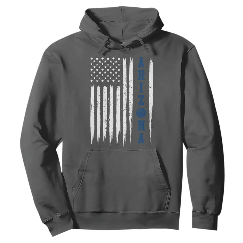 Arizona Patriotic Sports Hoodie US Flag Basketball Player Gift TS12 Dark Heather Print Your Wear