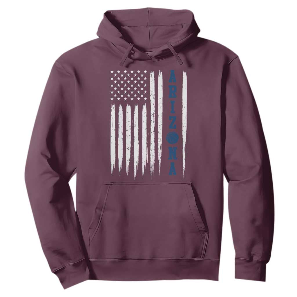 Arizona Patriotic Sports Hoodie US Flag Basketball Player Gift TS12 Maroon Print Your Wear
