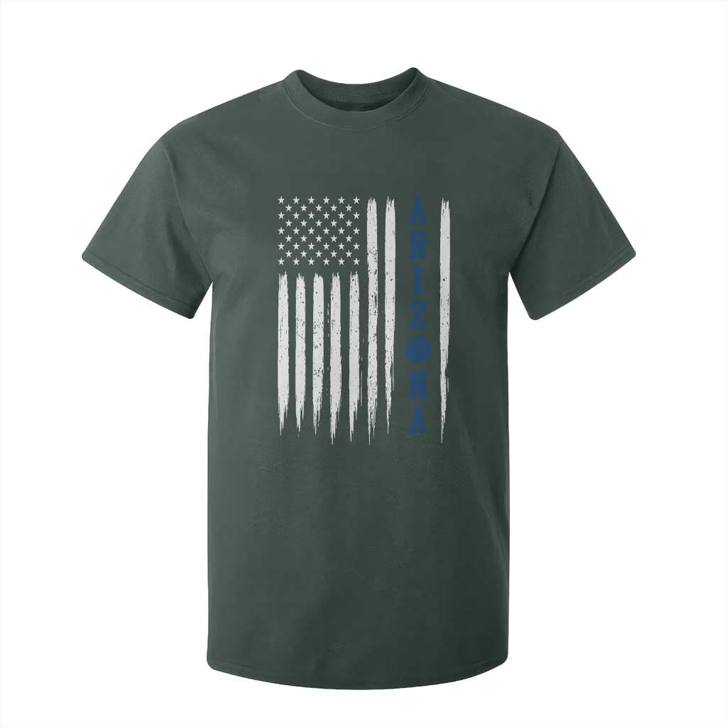 Arizona Patriotic Sports T Shirt For Kid US Flag Basketball Player Gift TS12 Dark Forest Green Print Your Wear