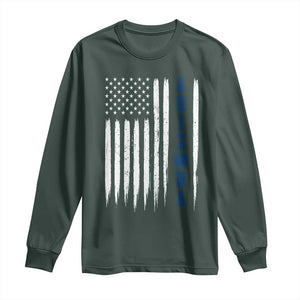 Arizona Patriotic Sports Long Sleeve Shirt US Flag Basketball Player Gift TS12 Dark Forest Green Print Your Wear