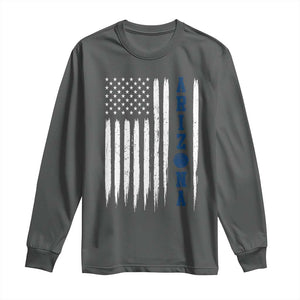Arizona Patriotic Sports Long Sleeve Shirt US Flag Basketball Player Gift TS12 Dark Heather Print Your Wear