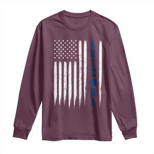 Arizona Patriotic Sports Long Sleeve Shirt US Flag Basketball Player Gift TS12 Maroon Print Your Wear