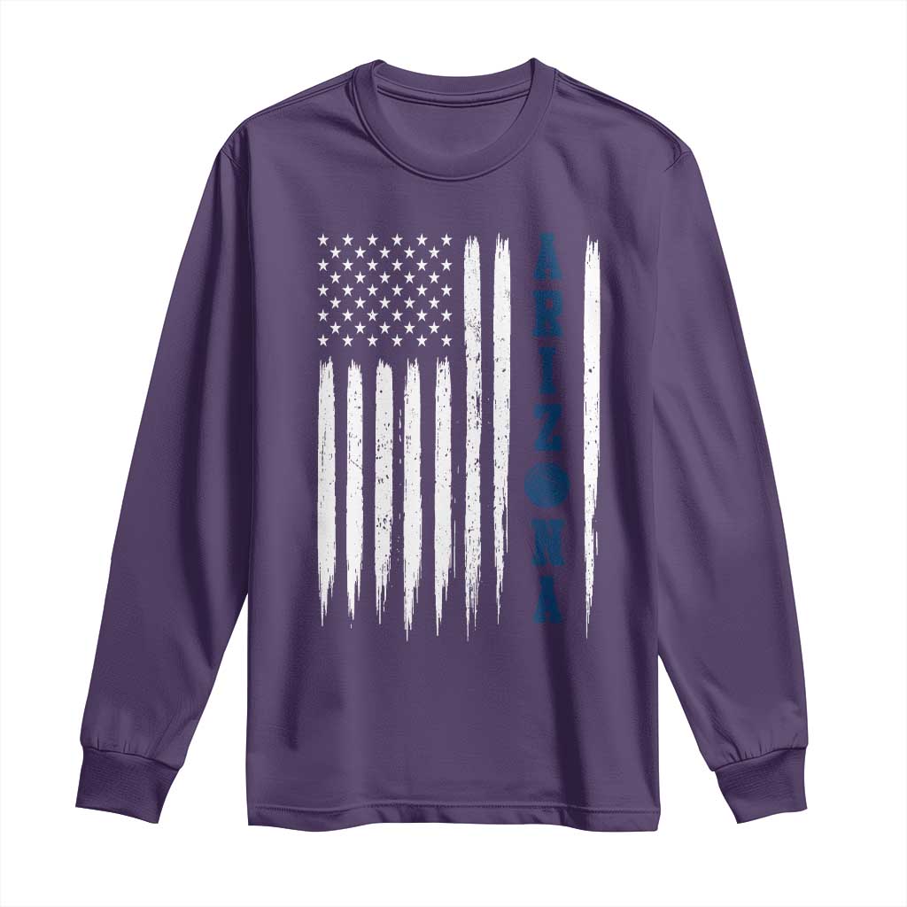 Arizona Patriotic Sports Long Sleeve Shirt US Flag Basketball Player Gift TS12 Purple Print Your Wear