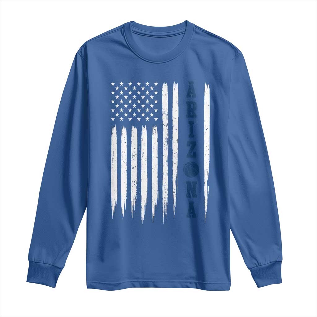 Arizona Patriotic Sports Long Sleeve Shirt US Flag Basketball Player Gift TS12 Royal Blue Print Your Wear