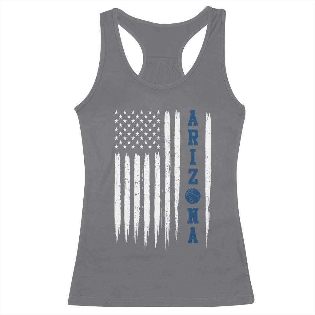 Arizona Patriotic Sports Racerback Tank Top US Flag Basketball Player Gift TS12 Charcoal Print Your Wear