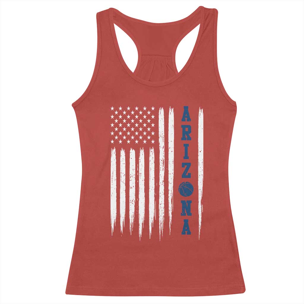 Arizona Patriotic Sports Racerback Tank Top US Flag Basketball Player Gift TS12 Red Print Your Wear