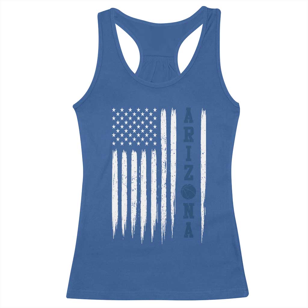 Arizona Patriotic Sports Racerback Tank Top US Flag Basketball Player Gift TS12 Royal Blue Print Your Wear