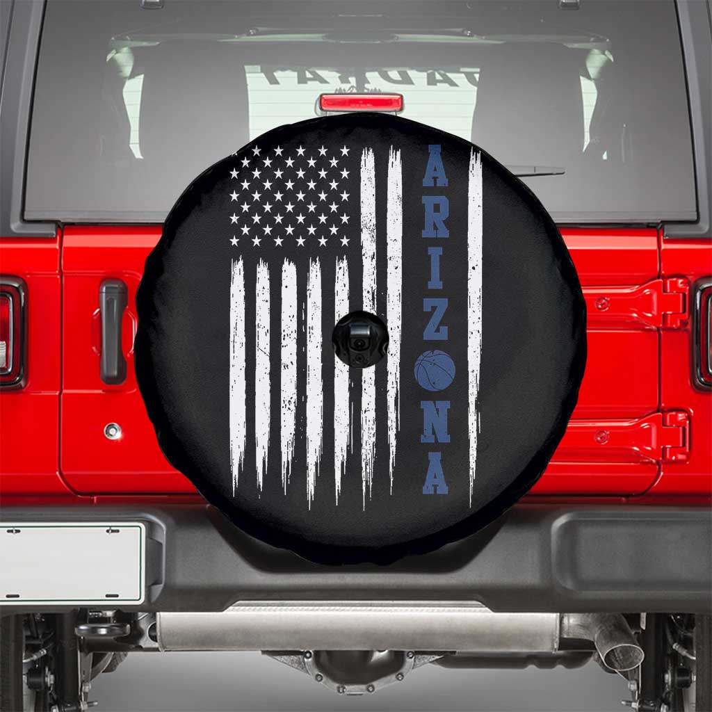 Arizona Patriotic Sports Spare Tire Cover US Flag Basketball Player Gift TS12 Black Print Your Wear