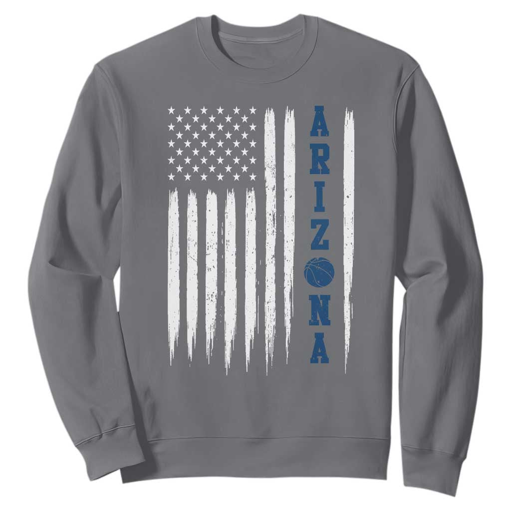 Arizona Patriotic Sports Sweatshirt US Flag Basketball Player Gift TS12 Charcoal Print Your Wear