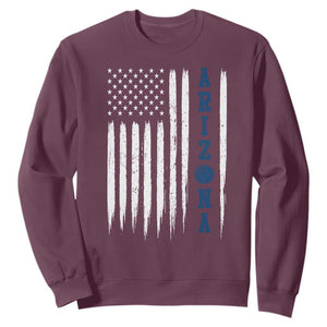 Arizona Patriotic Sports Sweatshirt US Flag Basketball Player Gift TS12 Maroon Print Your Wear