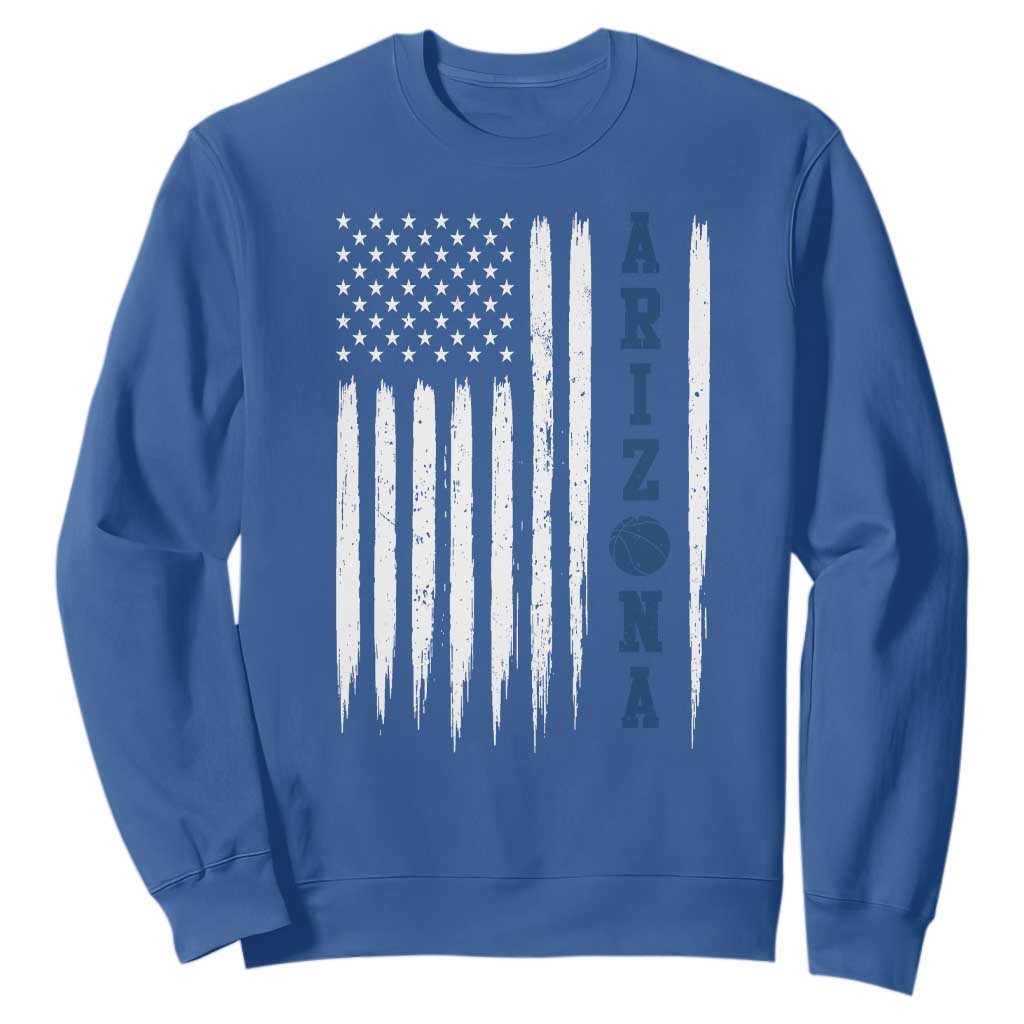 Arizona Patriotic Sports Sweatshirt US Flag Basketball Player Gift TS12 Royal Blue Print Your Wear
