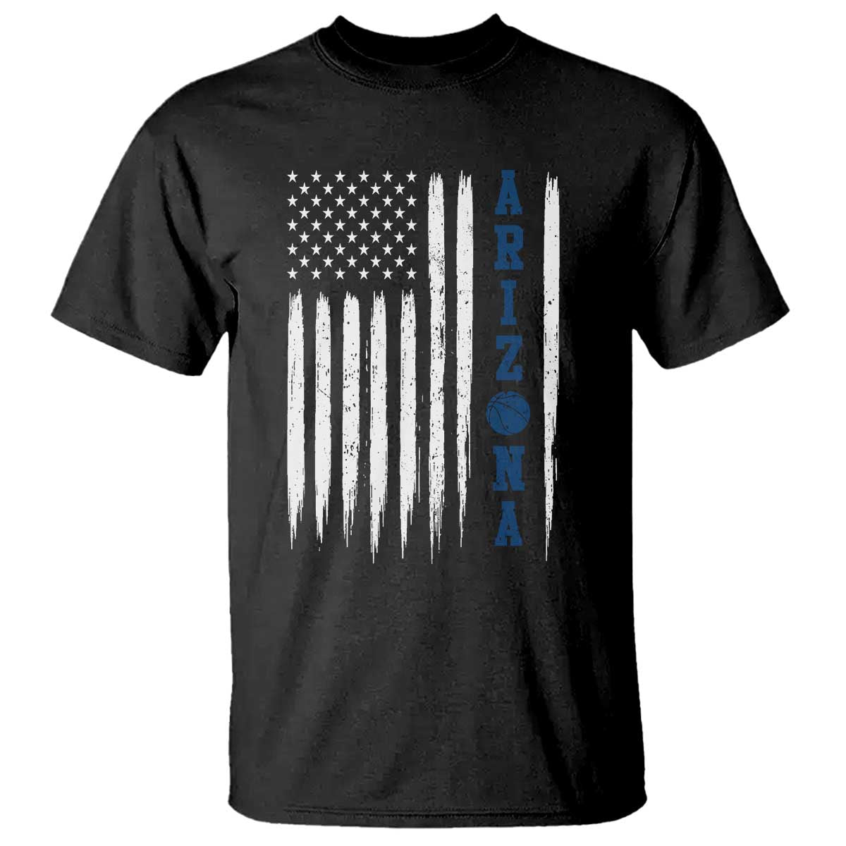 Arizona Patriotic Sports T Shirt US Flag Basketball Player Gift TS12 Black Print Your Wear