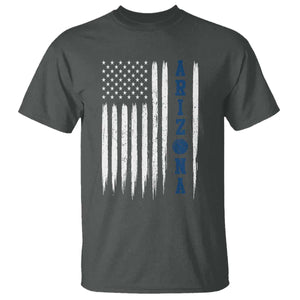 Arizona Patriotic Sports T Shirt US Flag Basketball Player Gift TS12 Dark Heather Print Your Wear
