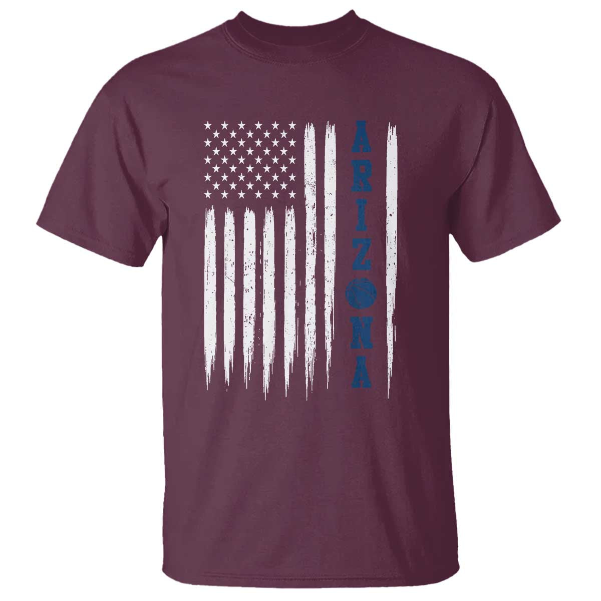 Arizona Patriotic Sports T Shirt US Flag Basketball Player Gift TS12 Maroon Print Your Wear