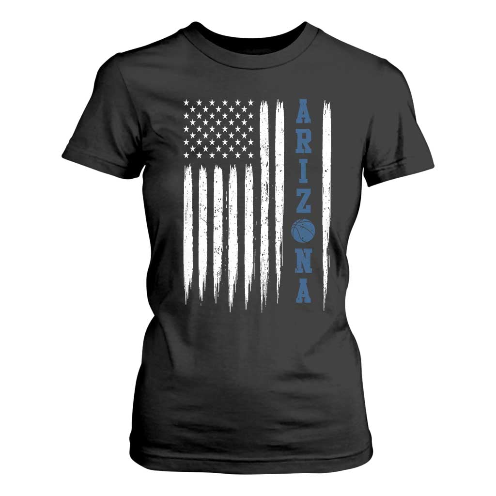 Arizona Patriotic Sports T Shirt For Women US Flag Basketball Player Gift TS12 Black Print Your Wear