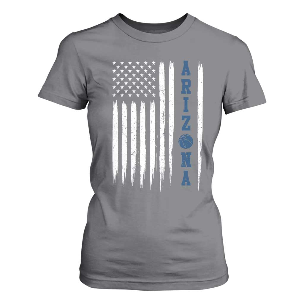 Arizona Patriotic Sports T Shirt For Women US Flag Basketball Player Gift TS12 Charcoal Print Your Wear