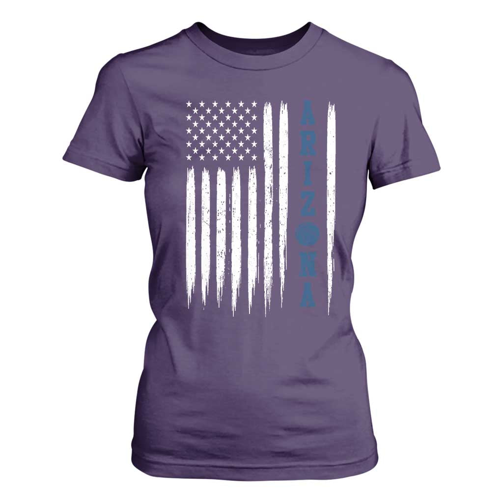Arizona Patriotic Sports T Shirt For Women US Flag Basketball Player Gift TS12 Purple Print Your Wear