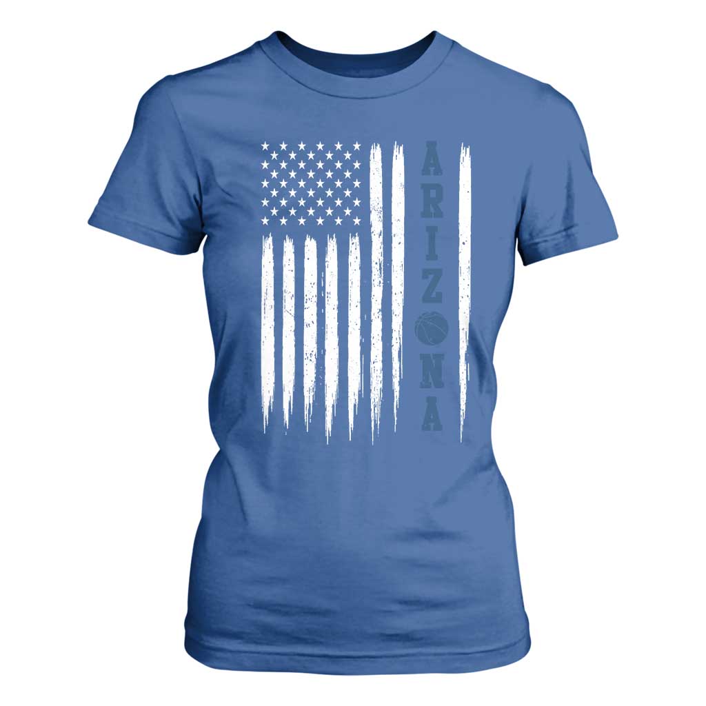 Arizona Patriotic Sports T Shirt For Women US Flag Basketball Player Gift TS12 Royal Blue Print Your Wear