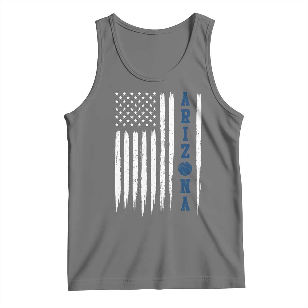 Arizona Patriotic Sports Tank Top US Flag Basketball Player Gift TS12 Black Heather Print Your Wear