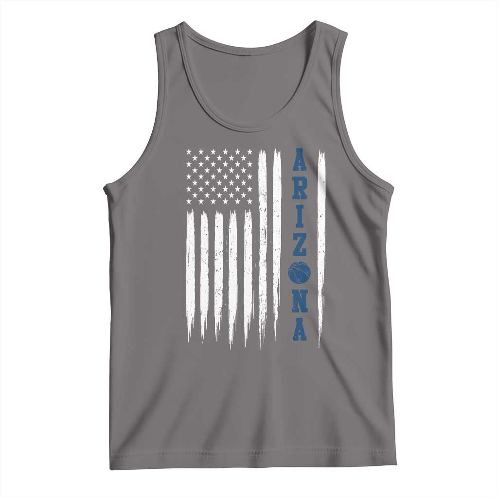 Arizona Patriotic Sports Tank Top US Flag Basketball Player Gift TS12 Deep Heather Print Your Wear