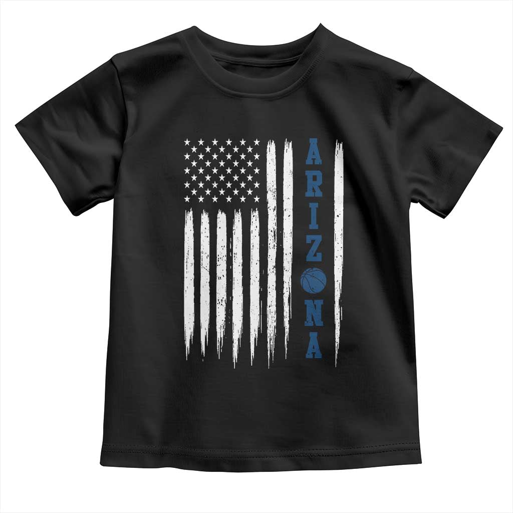 Arizona Patriotic Sports Toddler T Shirt US Flag Basketball Player Gift TS12 Black Print Your Wear