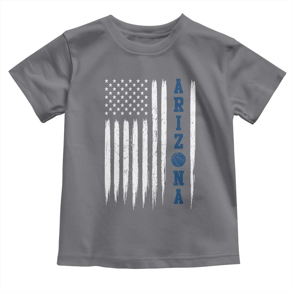 Arizona Patriotic Sports Toddler T Shirt US Flag Basketball Player Gift TS12 Charcoal Print Your Wear