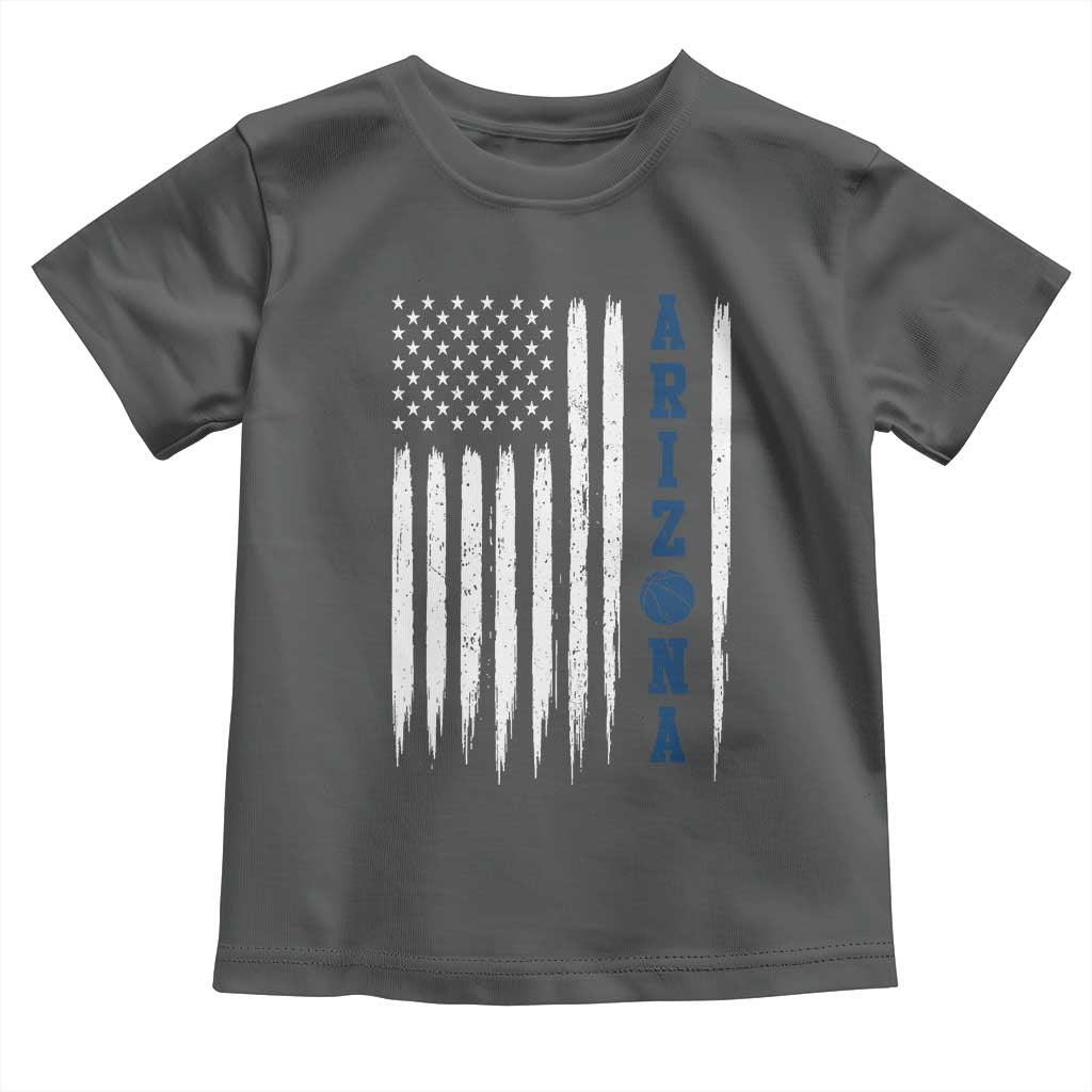 Arizona Patriotic Sports Toddler T Shirt US Flag Basketball Player Gift TS12 Dark Heather Print Your Wear