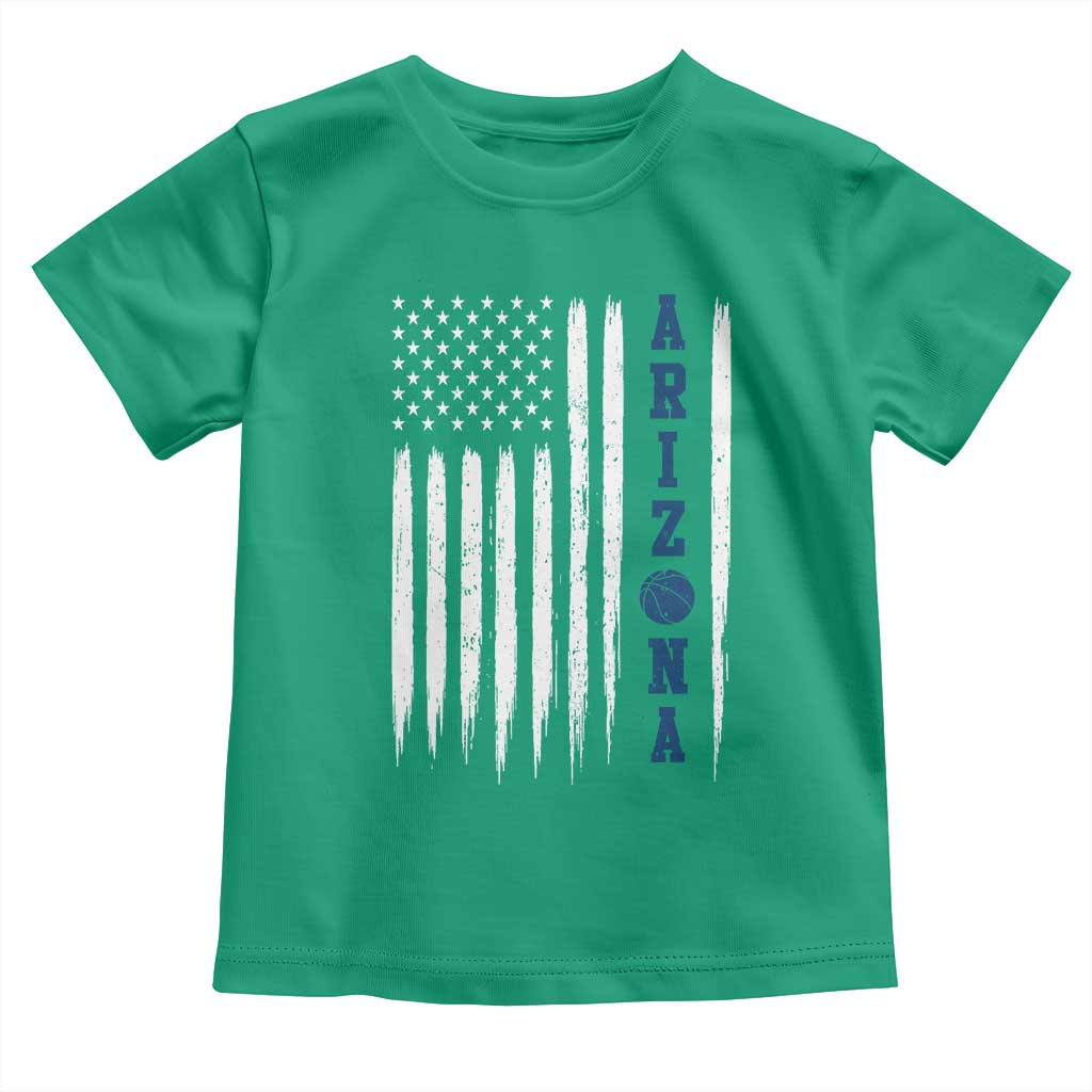 Arizona Patriotic Sports Toddler T Shirt US Flag Basketball Player Gift TS12 Irish Green Print Your Wear