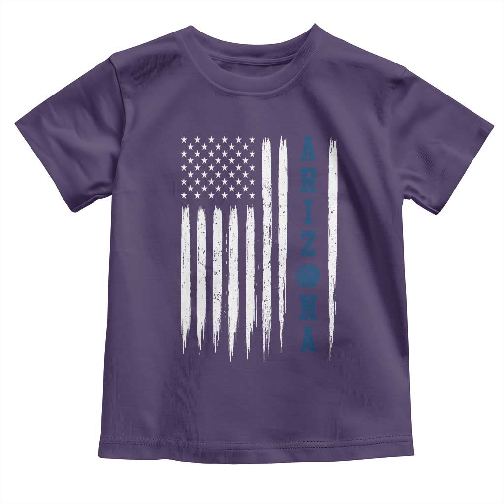 Arizona Patriotic Sports Toddler T Shirt US Flag Basketball Player Gift TS12 Purple Print Your Wear
